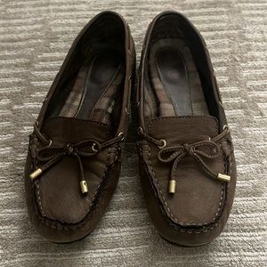 BOC brown leather boat loafers (size 7)